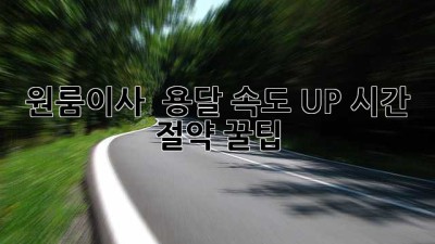 원룸이사 🚀 용달 속도 UP! 시간 절약 꿀팁🍯